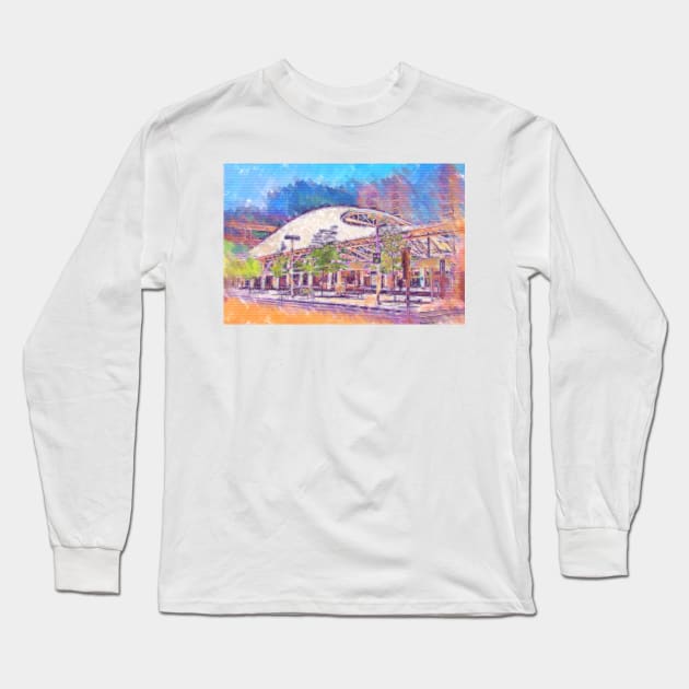 Denver Transit Center In Pastel Long Sleeve T-Shirt by KirtTisdale